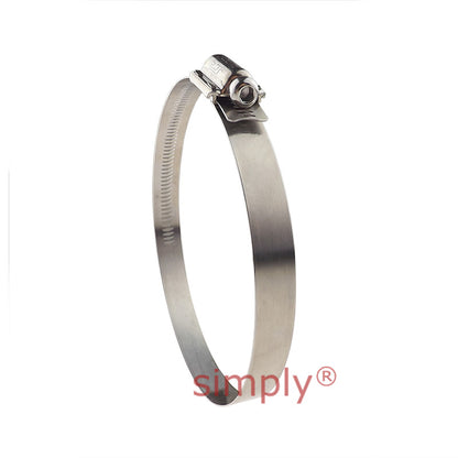 JCS TTK160 Stainless Steel Tamper Proof Hose Clip Adjustment Range 130-160mm Band Width 16mm