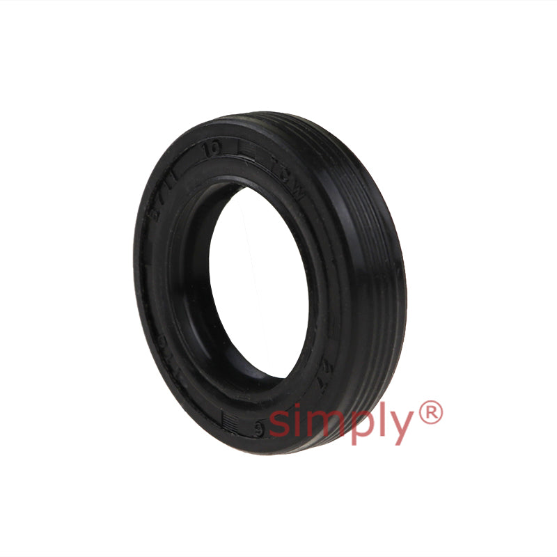 17x27x6mm Ribbed Outer Nitrile Rubber Double Lip Rotary Shaft Oil Seal with Garter Spring TC / R23