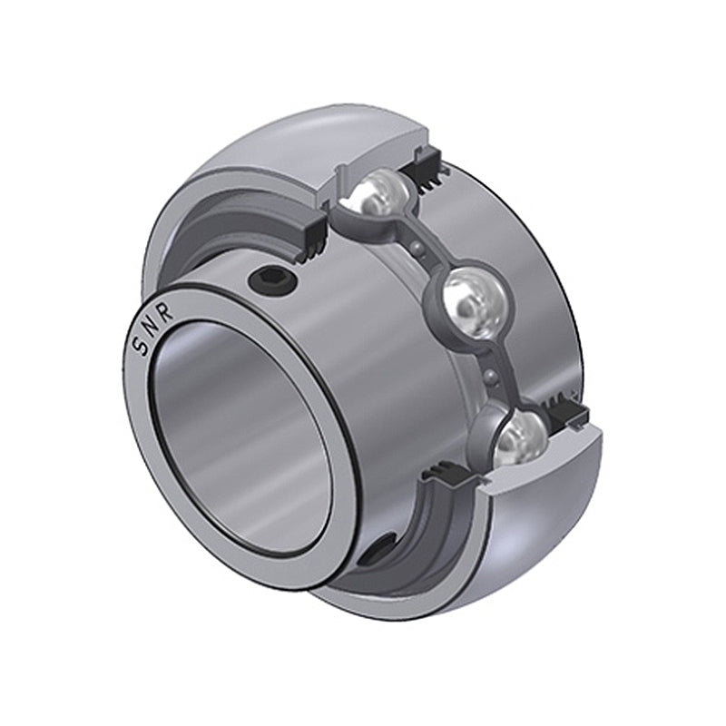SNR UC208-24G2L3 Imperial Full Width Spherical Outer Bearing Insert 1-1/2 inch Bore 80mm Outside Diameter with Grub Screws and Triple Lip Seals - Allow 2-3 Days
