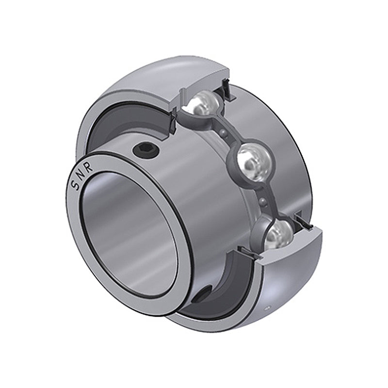 SNR UC207G2L4 Metric Full Width Spherical Outer Bearing Insert 35mm Bore 72mm Outside Diameter with Grub Screws and Multi Lip Seals - Allow 2-3 Days