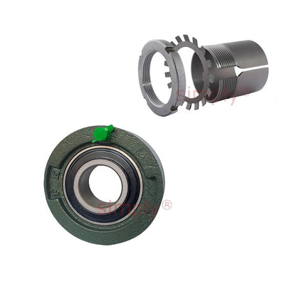 UKC206/HE2306 Imperial Cast Iron Medium Duty Cartridge Unit with Adaptor Sleeve Mounted and 1 inch Bore Insert 3.3465 inch Outside Dia