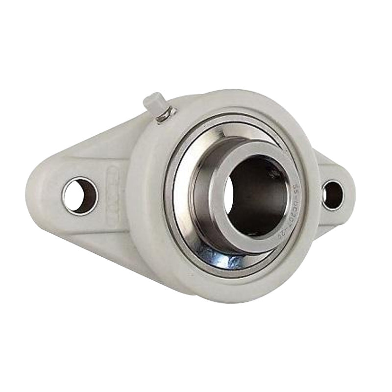 SSUCFL210 Metric Two Bolt Oval Stainless Steel Flange Housing with 50mm Bore Stainless Insert