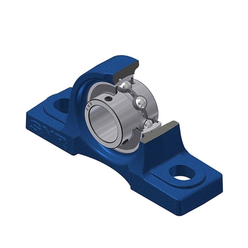 SNR UCPG201 Metric Cast Iron Two Bolt Pillow / Plummer Block Housing with 12mm Bore Insert - Allow 2-3 Days