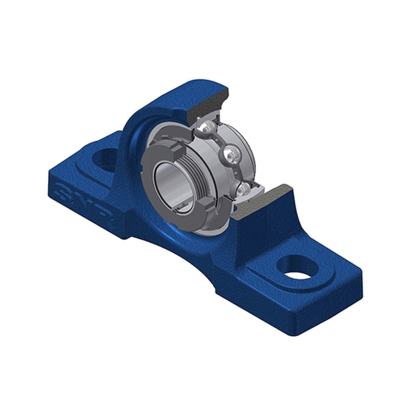 SNR UKP305H Metric Cast Iron Two Bolt Pillow / Plummer Block Housing Insert and Adaptor Sleeve Fits 20mm Shaft - Allow 2-3 Days