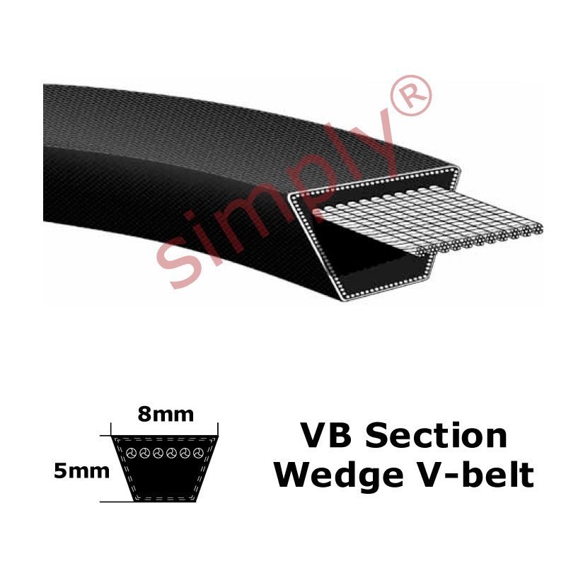 Optibelt VB-8x1200-Li Raw Edge Classical 8mm Wide 5mm Deep V-Belt