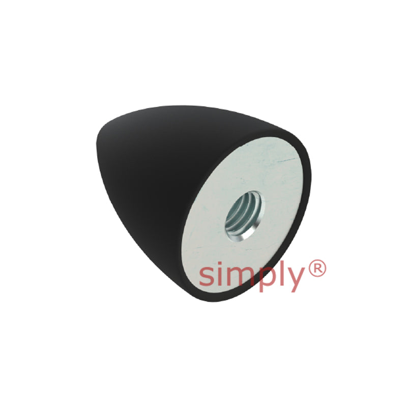 High-Performance Female Rubber Cone Bump Stop 25x30mm M6 Thread