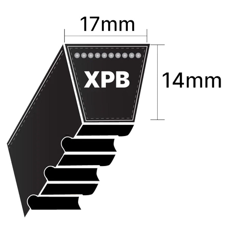XPB1320 Gates Quad Power 4 XPB-Section Cogged V-Belt (Uniset Match)