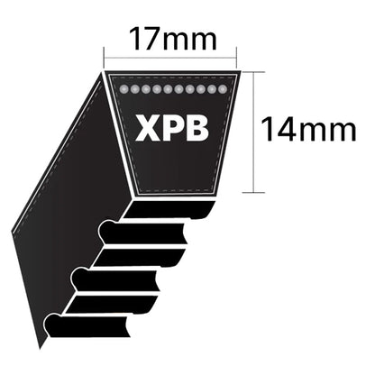 XPB4053 Gates Quad Power 4 XPB-Section Cogged V-Belt (Uniset Match)
