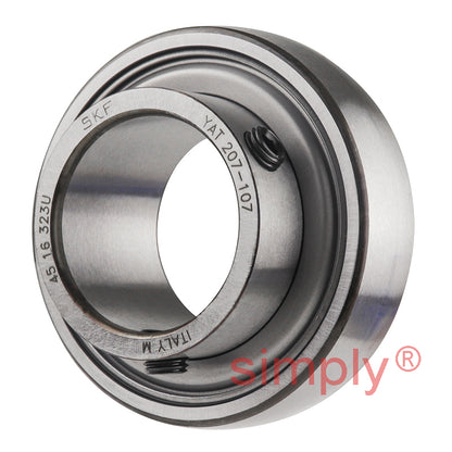 SKF YAT207-107 Grub Screw Type Bearing Insert 1-7/16 inch Bore 72mm Outside Diameter